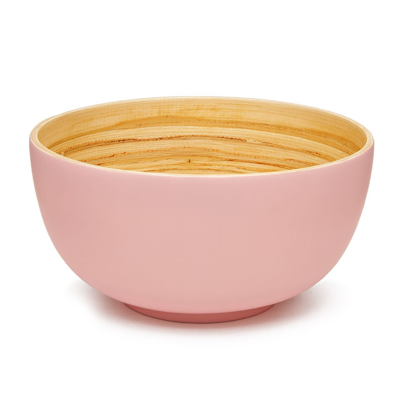 Round Bamboo Salad Bowl Beans and Jazz