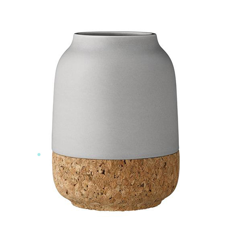 Grey-Vase-With-Cork-Bottom
