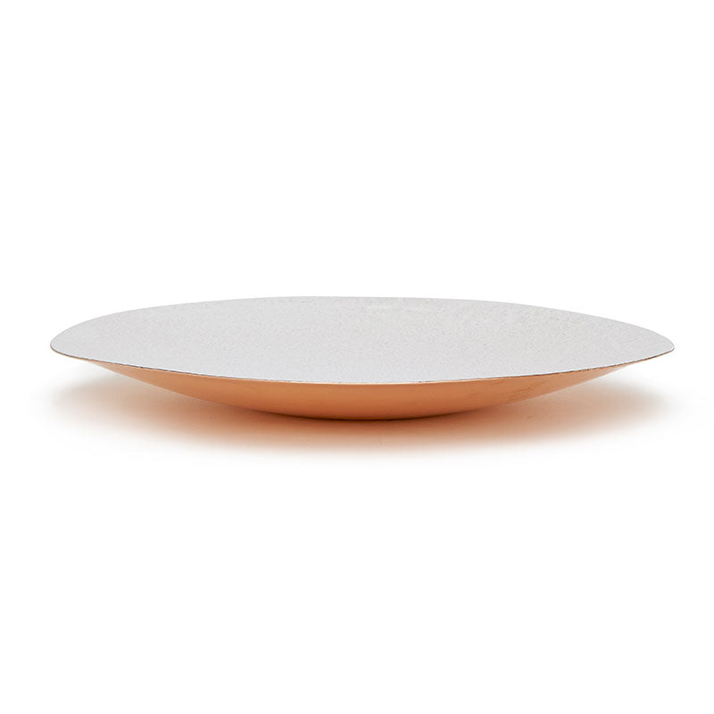Large Copper and Enamel Bowl - Pale Pink 1